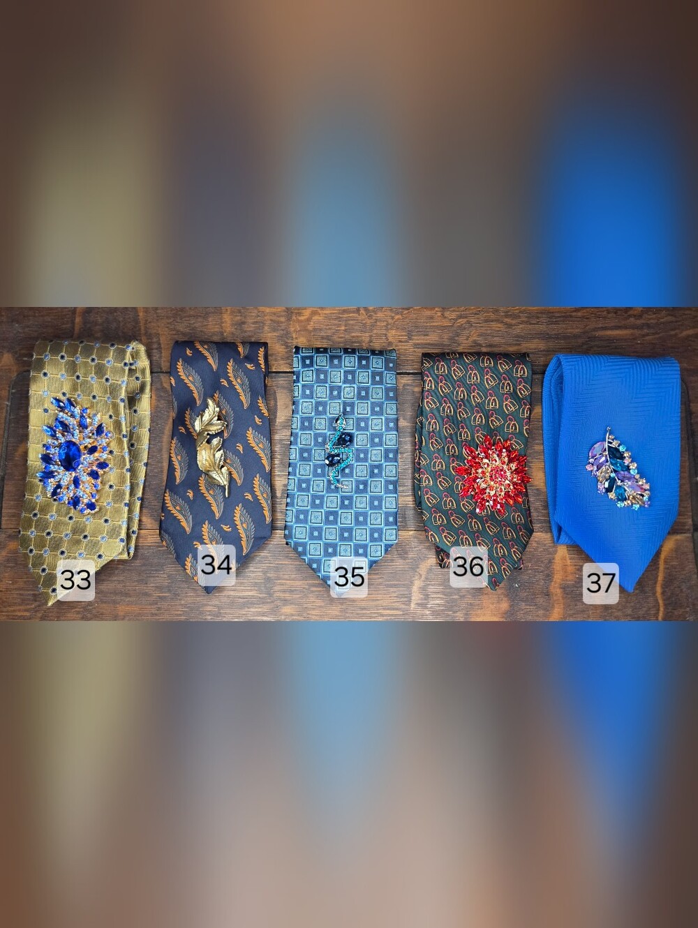 MADE TO ORDER Ladies Custom Ties Upcycled From Mens Ties - Picture 9 of 16